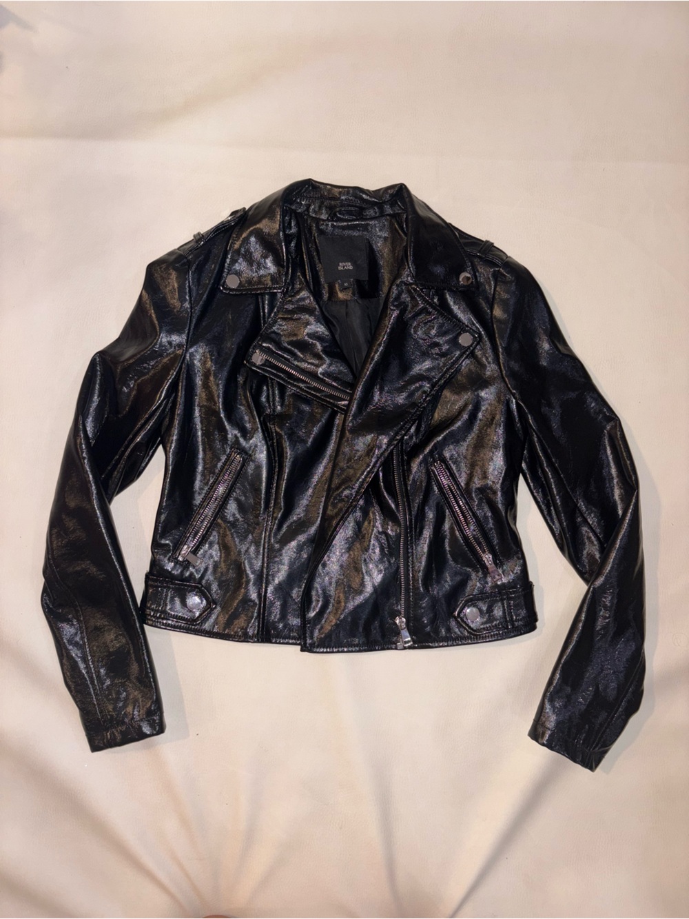 River Island Black Faux Leather Moto Jacket